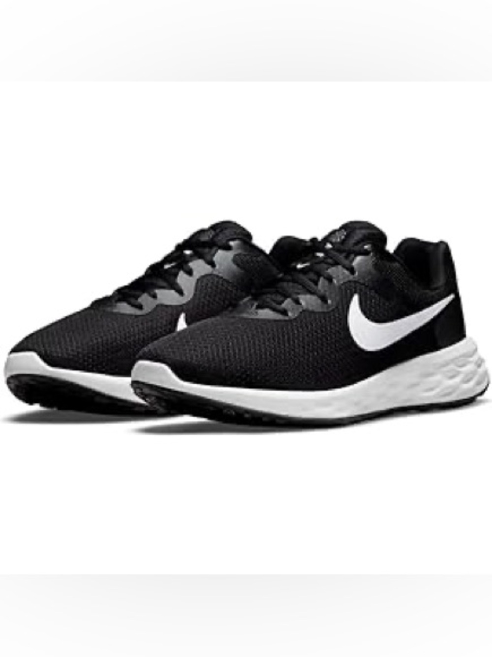 NEW Black|White Revolution 6 Running Shoes | Big Kid 6 | Women’s 7.5/8 | Men’s 6